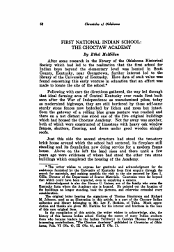 first national indian school: the choctaw academy