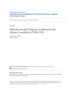Attitudes towards Negroes as reflected in the Atlanta Constitution