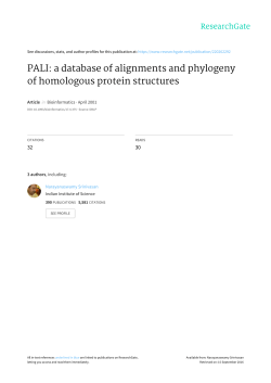 PALI: a database of alignments and phylogeny of homologous