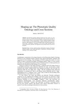 The Phenotypic Quality Ontology and Cross Sections - CEUR