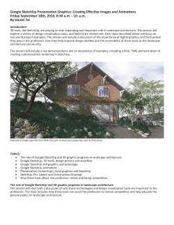 Google SketchUp Presentation Graphics: Creating Effective Images