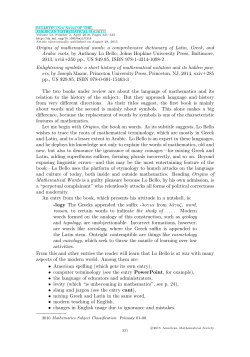 Origins of mathematical words: a comprehensive dictionary of Latin