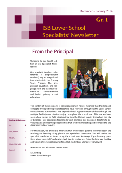 Grade 1 - The International School of Belgrade