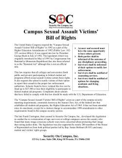 Campus Sexual Assault Victims` Bill of Rights
