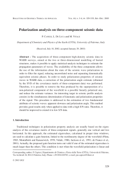 Polarization analysis on three