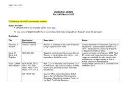 Digitisation Update - The National Archives