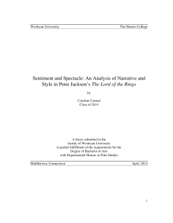 Sentiment and Spectacle: An Analysis of Narrative and Style in Peter