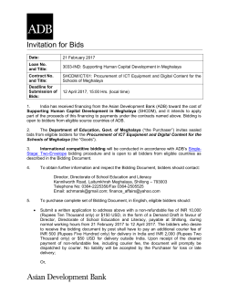 SHCDM/ICT/01 - Asian Development Bank