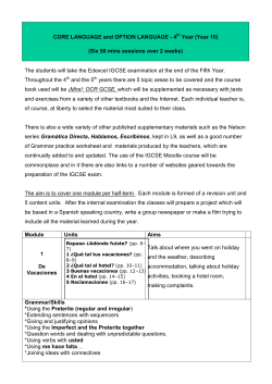 CORE LANGUAGE and OPTION LANGUAGE