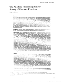 The Auditory Processing Battery