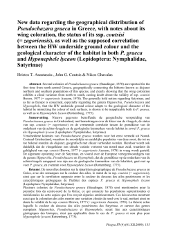 New data regarding the geographical distribution of Pseudochazara