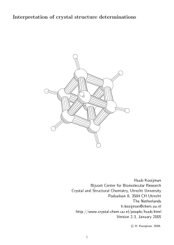 Interpretation of crystal structure determinations