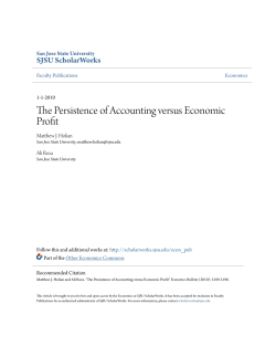 The Persistence of Accounting versus Economic Profit