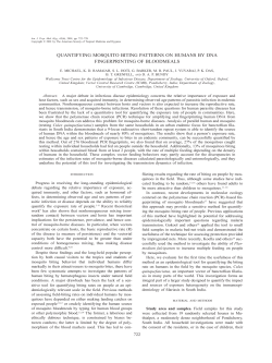 quantifying mosquito biting patterns on humans by dna