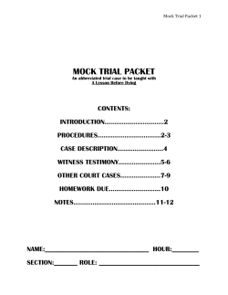 mock trial packet - A Lesson Before Dying