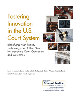 Fostering Innovation in the US Court System