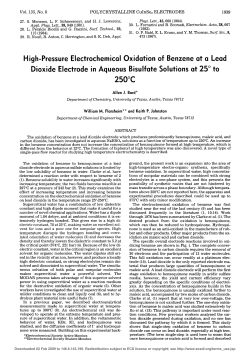 High-Pressure Electrochemical Oxidation of Benzene at a Lead
