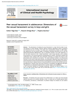 Peer sexual harassment in adolescence - idUS