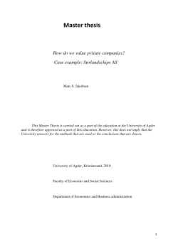 Master thesis - bibsys brage