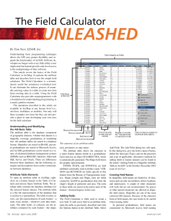 The Field Calculator Unleashed