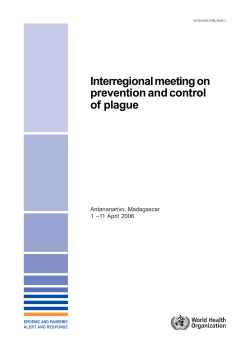 Interregional meeting on prevention and control of plague