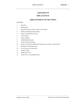 Dog Licence Act