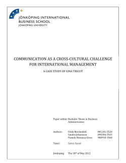 communication as a cross-‐cultural challenge for