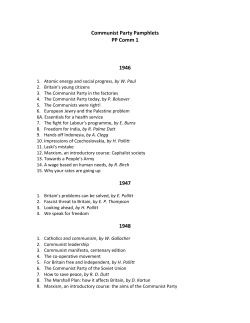 Communist Party Pamphlets PP Comm 1 1946 1947 1948