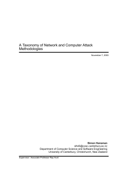 A Taxonomy of Network and Computer Attack