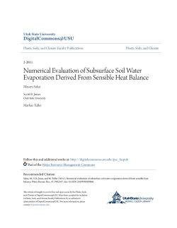 Numerical Evaluation of Subsurface Soil Water Evaporation Derived