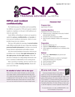 hipaa - FirstLight Home Care