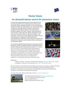 Master thesis: An ultracold atomic source for potassium atoms