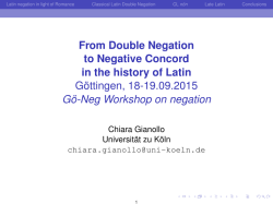 From Double Negation to Negative Concord in the history of Latin