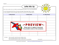 Letter Mix-Up - Super Teacher Worksheets