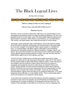 The Black Legend Lives - New Mexico Hispanic Culture