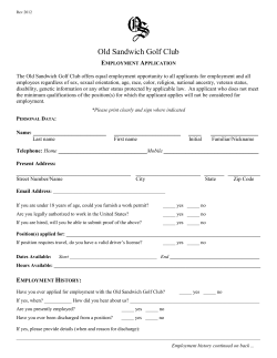 EXPERIENCE - Old Sandwich Golf Club