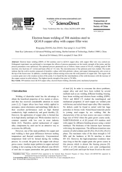 Electron beam welding of 304 stainless steel to QCr0.8 copper alloy