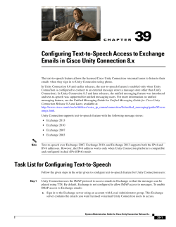 Configuring Text-to-Speech Access to Exchange Emails in Cisco