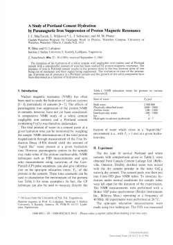 A Study of Portland Cement Hydration by Paramagnetic Iron