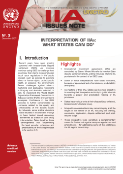 Interpretation of IIAs: What States can do [IIA Issues Note