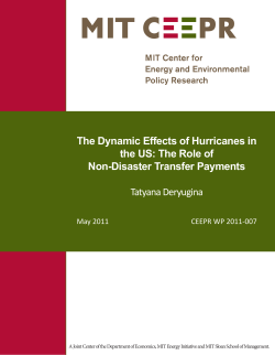 The Dynamic Effects of Hurricanes in the US: The Role of Non