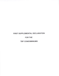 first supplemental declaration for the tbp
