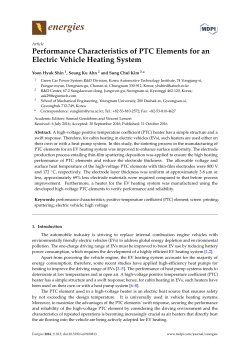 Performance Characteristics of PTC Elements for an Electric Vehicle