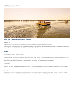 Day Tour - Zambezi River cruises in Zimbabwe Itinerary