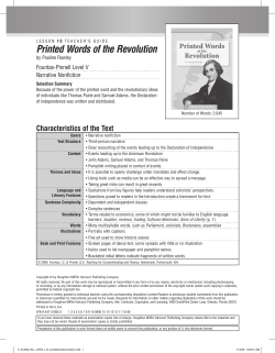 Printed Words of the Revolution