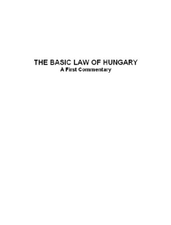 The Basic Law of Hungary - European University Institute