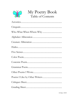 My Poetry Book
