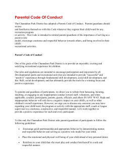 Parental Code Of Conduct