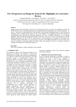 Five Perspectives on Design for End of Life