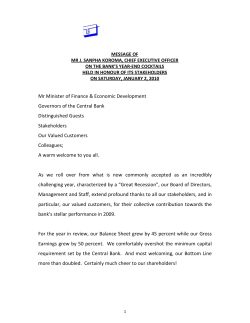 Read the complete CEO`s speech